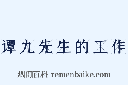 谭九先生的工作是什么意思的图片